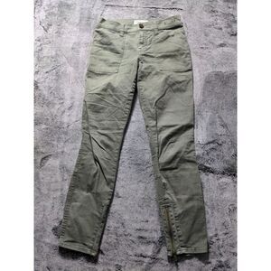 Madewell Skinny Zipper Leg Women's Pants Size 25 Green